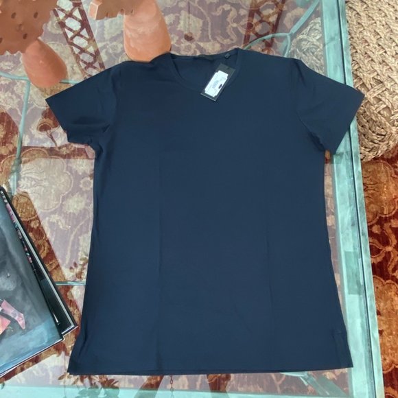 Ari Elongated Regulars Fit Crew Neck T-shirt in Navy Blue XL retails $245 - Picture 4 of 4